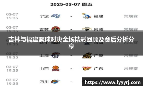 吉林与福建篮球对决全场精彩回顾及赛后分析分享